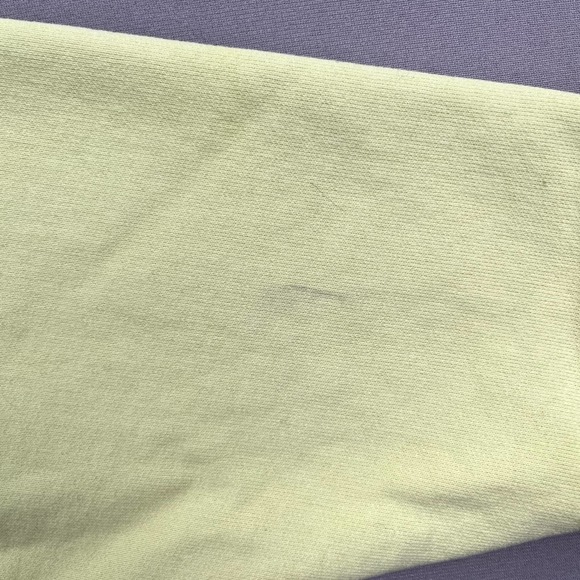 Acne Studios Sweatshirt Womens XXS Fluo Green Neon Yellow Stamp Logo Relaxed Fit - Picture 7 of 12